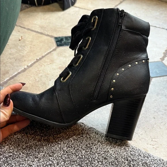 Apt. 9 Black Combat Boots - Picture 3 of 5